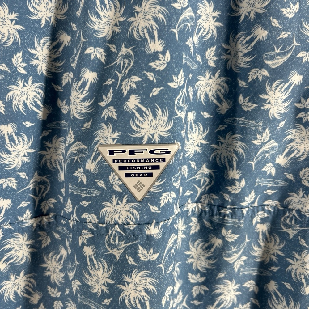 Columbia PFG Shirt Men’s 2XT Fishing Casual Short Sleeve Button Up Pocket Vents - Picture 6 of 16